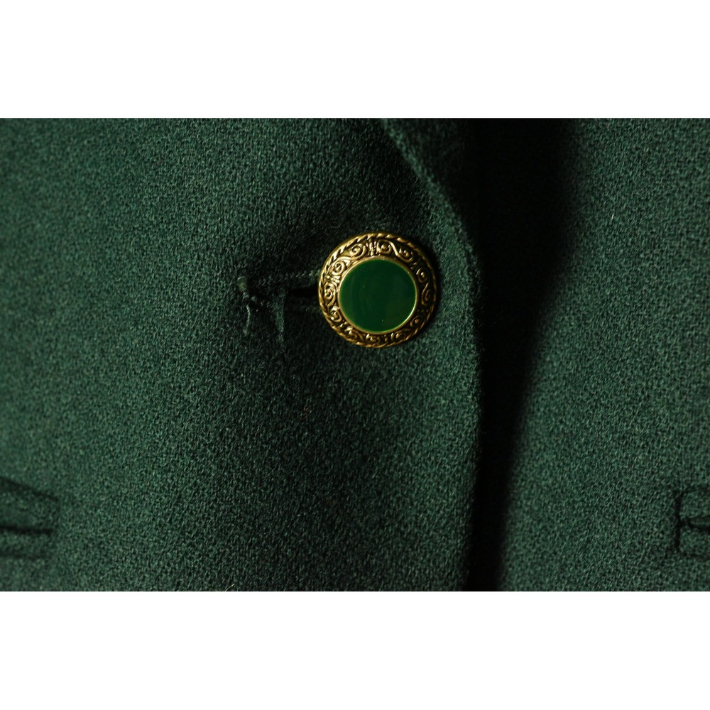 90s Vintage Pendleton Wool Blazer Womens L Forest Green 1 Button Office Jacket - Picture 5 of 8